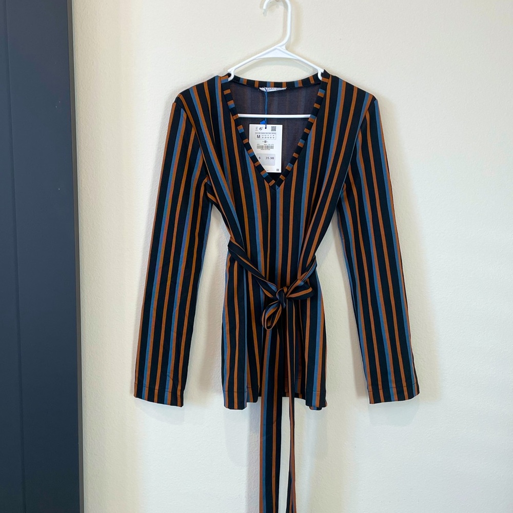 NWT ZARA Blouse with stripes | Size M